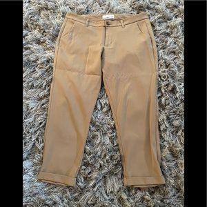 Beige ankle pants